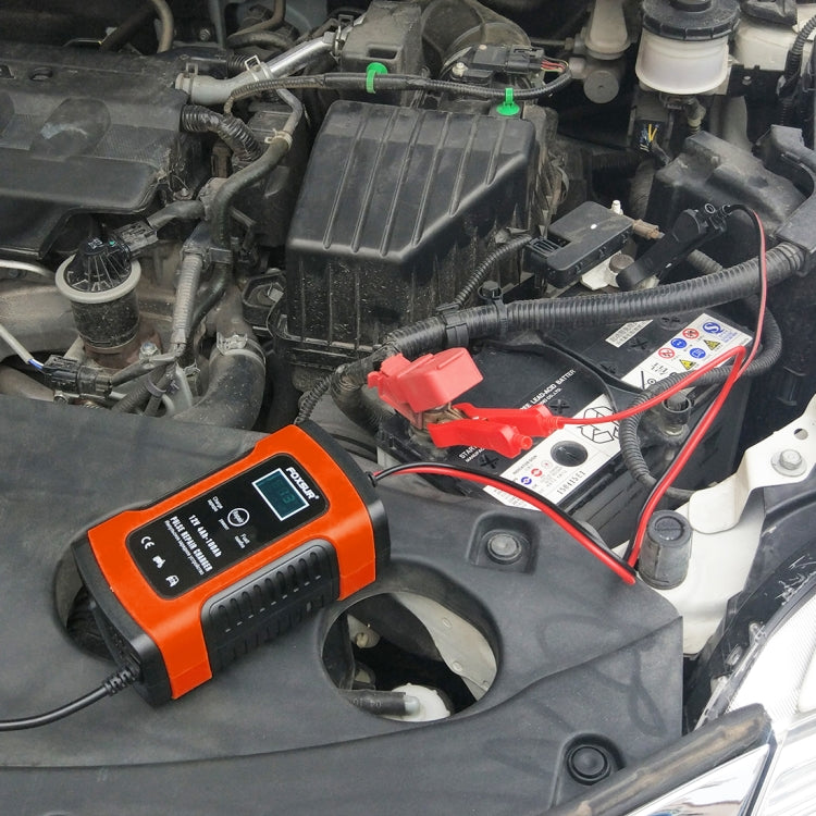 FOXSUR 12V 6A Intelligent Universal Battery Charger for Car Motorcycle, Length: 55cm, US Plug(Red) - Battery Charger by FOXSUR | Online Shopping South Africa | PMC TechLife | Buy Now Pay Later Mobicred
