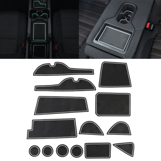 Car Water Cup Gate Slot Mats Plastic White Luminous Anti-Slip Interior Door Pad for Toyota RAV4 2016-2018 - Car Interior Mouldings by PMC Jewellery | Online Shopping South Africa | PMC Jewellery | Buy Now Pay Later Mobicred