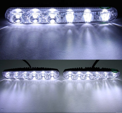 2 PCS LD-006 5730-6SMD 12W 1200LM 7000K White Light  Daytime Running Light.DC 12V - Running Lights by PMC Jewellery | Online Shopping South Africa | PMC Jewellery | Buy Now Pay Later Mobicred