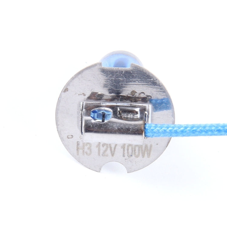 2 PCS H3  Halogen Head Lamp 12V 100W 2400 LM 5000K Warm White Light - Halogen Lights by PMC TechLife | Online Shopping South Africa | PMC TechLife | Buy Now Pay Later Mobicred
