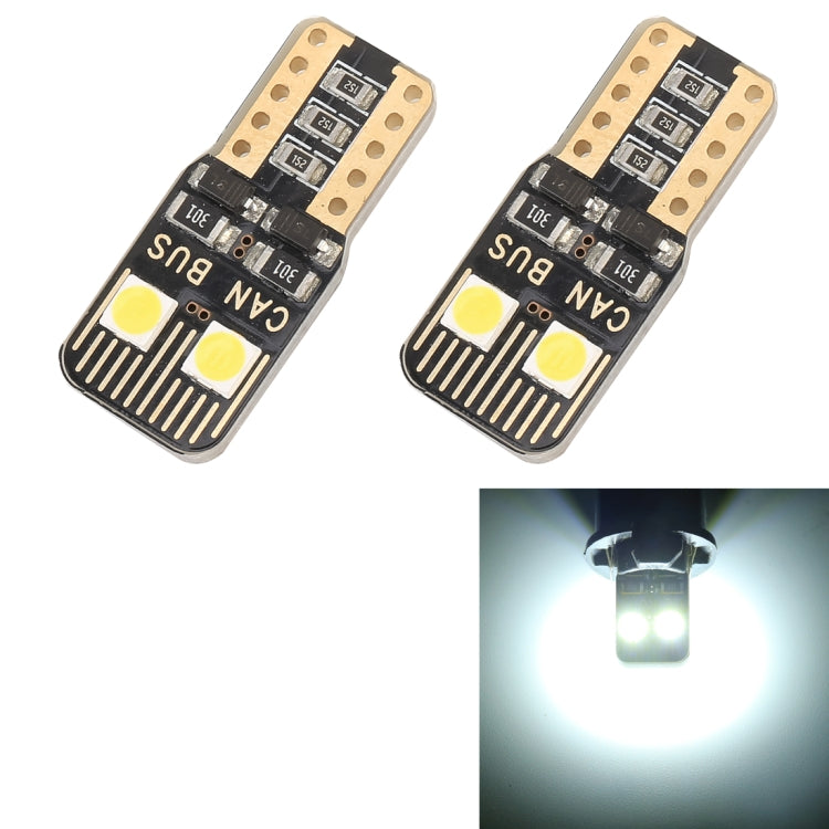 2 PCS T10 / W5W / 168 / 194 DC12V / 1.6W / 6000K / 130LM 4LEDs SMD-3030 Car Clearance Light, with Decoder (White Light) - Clearance Lights by PMC TechLife | Online Shopping South Africa | PMC TechLife | Buy Now Pay Later Mobicred