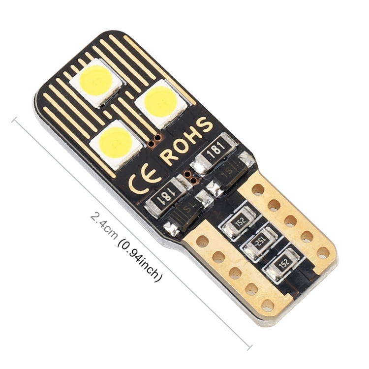 2 PCS T10 / W5W / 168 / 194 DC12V / 1.6W / 6000K / 110LM 6LEDs SMD-3030 Car Clearance Light, with Decoder (White Light) - Clearance Lights by PMC TechLife | Online Shopping South Africa | PMC TechLife | Buy Now Pay Later Mobicred