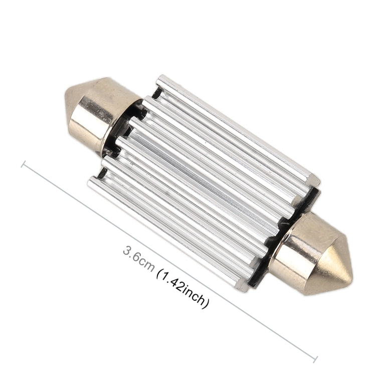 10 PCS 36mm DC12V / 2W / 7000K / 80LM 6LEDs SMD-5050 Car Reading Lamp(White Light) - Dome Lights by PMC TechLife | Online Shopping South Africa | PMC TechLife | Buy Now Pay Later Mobicred