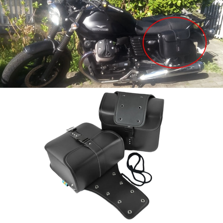 Motorcycle Accessories Modified Side of the Box Leather Bag Knight Bag Kit(Black) - Bags & Luggages by PMC TechLife | Online Shopping South Africa | PMC TechLife | Buy Now Pay Later Mobicred
