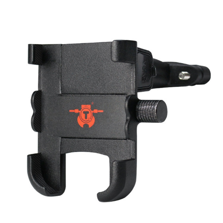 Portable Motorcycle Aluminium Alloy USB Charger Mobile Phone Holder, Handlebars Version - Battery Charger by PMC TechLife | Online Shopping South Africa | PMC TechLife | Buy Now Pay Later Mobicred