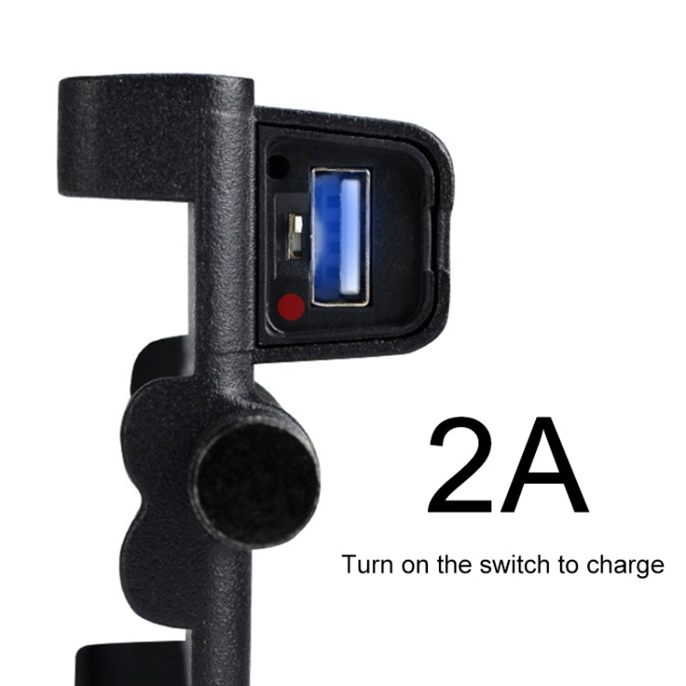 Portable Motorcycle Aluminium Alloy USB Charger Mobile Phone Holder, Handlebars Version - Battery Charger by PMC TechLife | Online Shopping South Africa | PMC TechLife | Buy Now Pay Later Mobicred