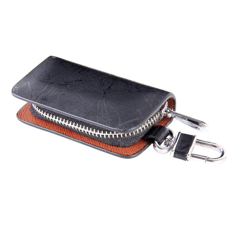 Universal Leather Roots Texture Waist Hanging Zipper Wallets Key Holder Bag (No Include Key)(Black) - Car Key Cases by PMC TechLife | Online Shopping South Africa | PMC TechLife | Buy Now Pay Later Mobicred