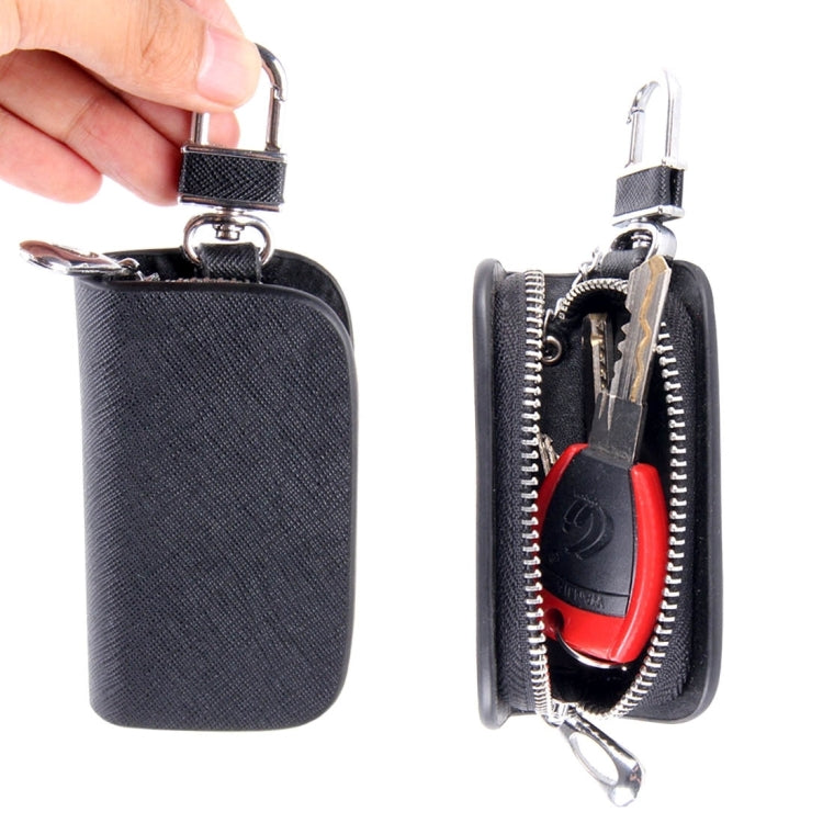 Universal Leather Denim Texture Waist Hanging Zipper Wallets Key Holder Bag (No Include Key)(Black) - Car Key Cases by PMC TechLife | Online Shopping South Africa | PMC TechLife | Buy Now Pay Later Mobicred