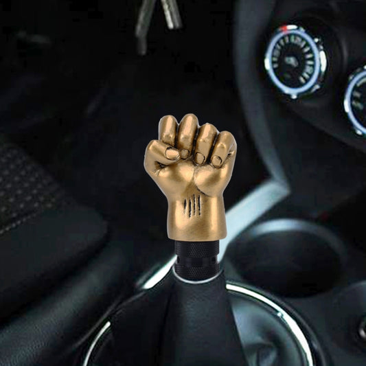 Universal Fist Shape Aluminum Manual or Automatic Gear Shift Knob Compatible with Three Rubber Covers Fit for All Car - Shift Knob by PMC Jewellery | Online Shopping South Africa | PMC Jewellery | Buy Now Pay Later Mobicred