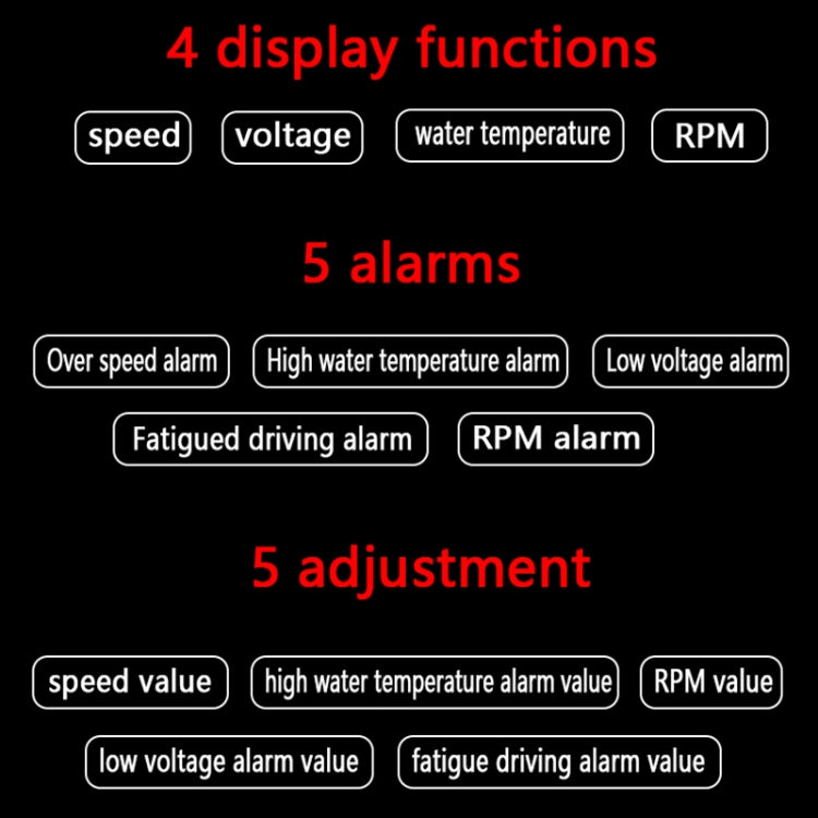 A200 OBD2 3.5 inch Vehicle-mounted Head Up Display Security System, Support Car Speed / Engine Revolving Speed Display / Water Temperature / Voltage - Head Up Display System by PMC TechLife | Online Shopping South Africa | PMC TechLife | Buy Now Pay Later Mobicred