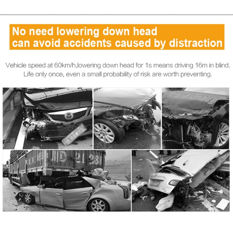 T100 OBD2 4 inch Vehicle-mounted Head Up Display Security System, Support Car Speed / Engine Revolving Speed Display / Instantaneous Fuel Consumption / Detection and Elimination Fault Code - free shipping - PMC TechLife - Order now!