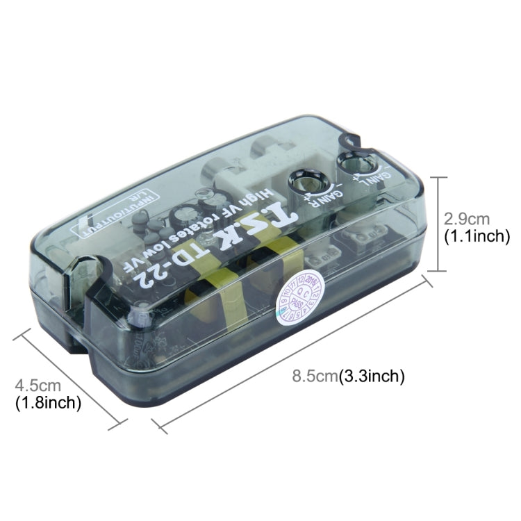 TSK TD-22 Car Stereo Speaker Level Converter, High VF Rotates Low VF - Car Amplifiers by PMC TechLife | Online Shopping South Africa | PMC TechLife | Buy Now Pay Later Mobicred