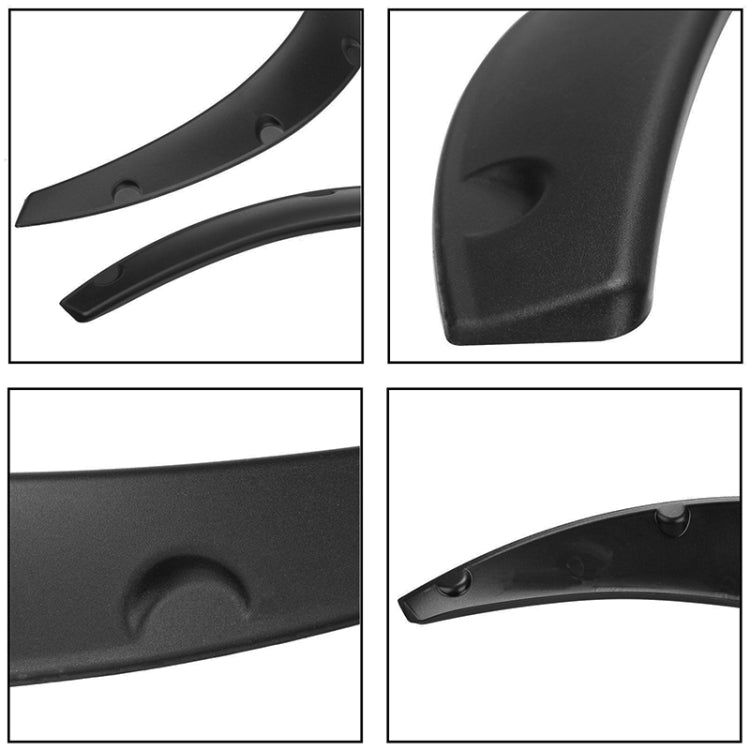 4 PCS Car Universal Fender Flares Wheel Eyebrow Black Not Painted Wheel Eyebrow - Mudguards by PMC TechLife | Online Shopping South Africa | PMC TechLife | Buy Now Pay Later Mobicred