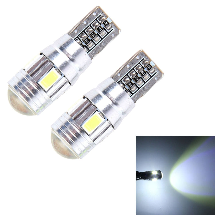 2PCS T10 3W White Light 6 SMD 5630 LED Error-Free Canbus Car Clearance Lights Lamp, DC 12V - Clearance Lights by PMC TechLife | Online Shopping South Africa | PMC TechLife | Buy Now Pay Later Mobicred