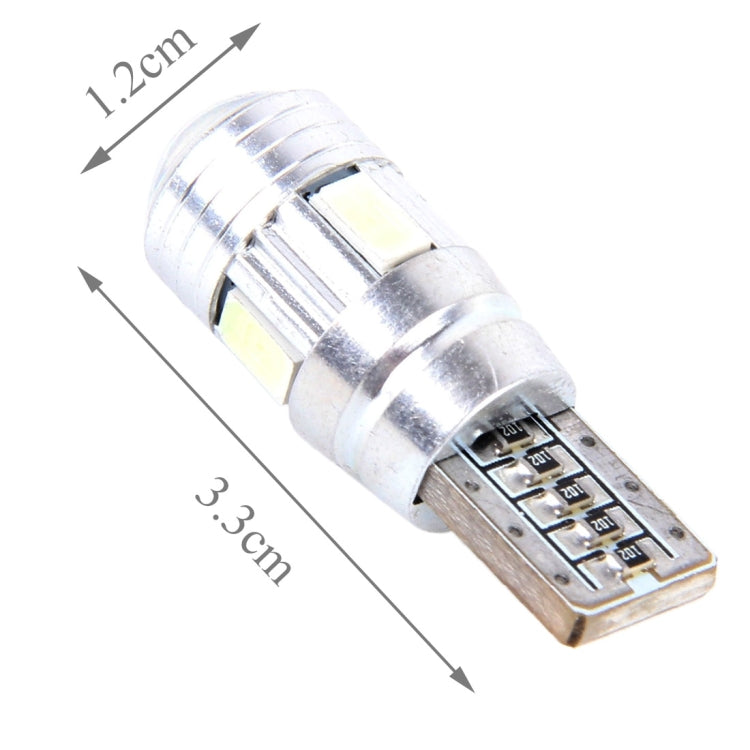 2PCS T10 3W White Light 6 SMD 5630 LED Error-Free Canbus Car Clearance Lights Lamp, DC 12V - Clearance Lights by PMC TechLife | Online Shopping South Africa | PMC TechLife | Buy Now Pay Later Mobicred