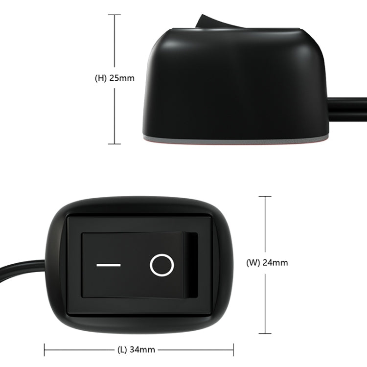 0.5m Jtron Car DIY Switch Drop Button Switch off / on DC 12 V for Fog Lights, DRL, LED Strips - Car Switches by PMC TechLife | Online Shopping South Africa | PMC TechLife | Buy Now Pay Later Mobicred