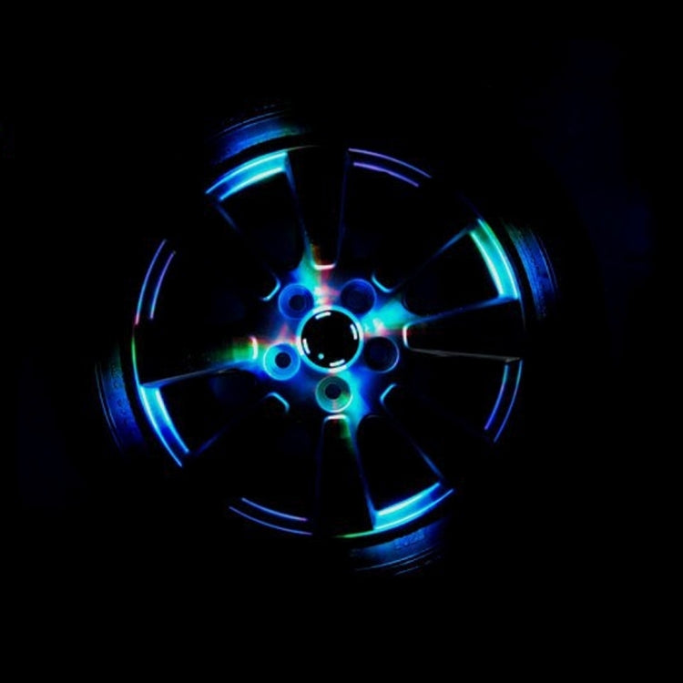 4 PCS Solar High Power Car LED Colorful Wheel Lights(Colorful Light) - Decorative Lights by PMC TechLife | Online Shopping South Africa | PMC TechLife | Buy Now Pay Later Mobicred