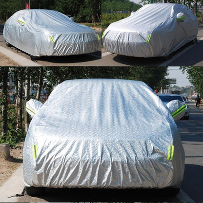 Aluminum Film PEVA Cotton Wool Anti-Dust Waterproof Sunproof Anti-frozen Anti-scratch Heat Dissipation SUV Car Cover with Warning Strips, Fits Cars up to 4.7m(183 inch) in Length - Aluminum Film PEVA by PMC Jewellery | Online Shopping South Africa | PMC Jewellery | Buy Now Pay Later Mobicred