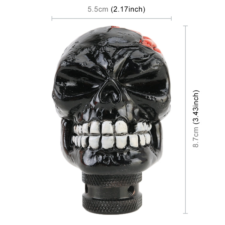 Universal Skull Head Shape Manual or Automatic Gear Shift Knob, Size: 8.7x5.5cm (Black) - Shift Knob by PMC TechLife | Online Shopping South Africa | PMC TechLife | Buy Now Pay Later Mobicred
