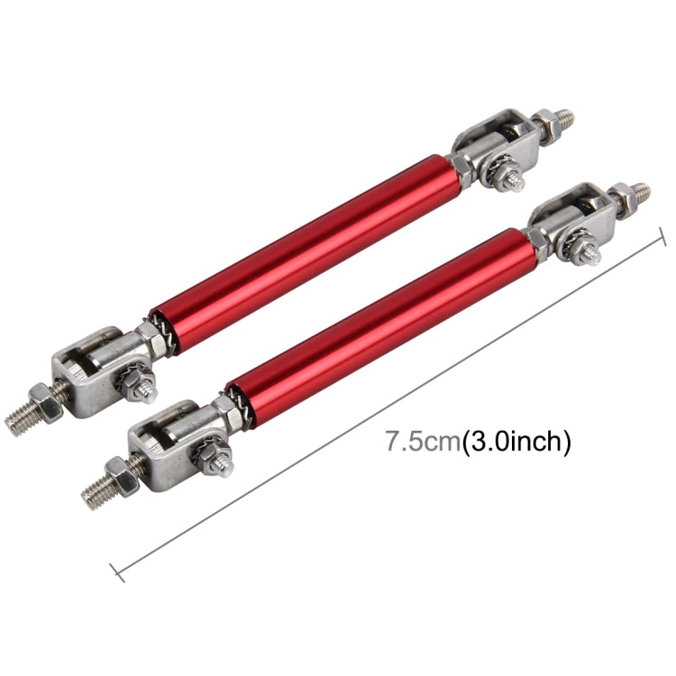 2 PCS Car Modification Large Surrounded By The Rod Telescopic Lever Front and Rear Bars Fixed Front Lip Back Shovel Adjustable Small Rod, Length: 7.5cm(Red) - free shipping - PMC TechLife - Order now!