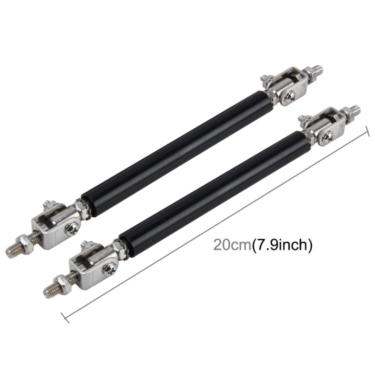 2 PCS Car Modification Large Surrounded By The Rod Telescopic Lever Front and Rear Bars Fixed Front Lip Back Shovel Adjustable Small Rod, Length: 20cm(Black) - Trunk & Bumper Accessories by PMC TechLife | Online Shopping South Africa | PMC TechLife | Buy Now Pay Later Mobicred