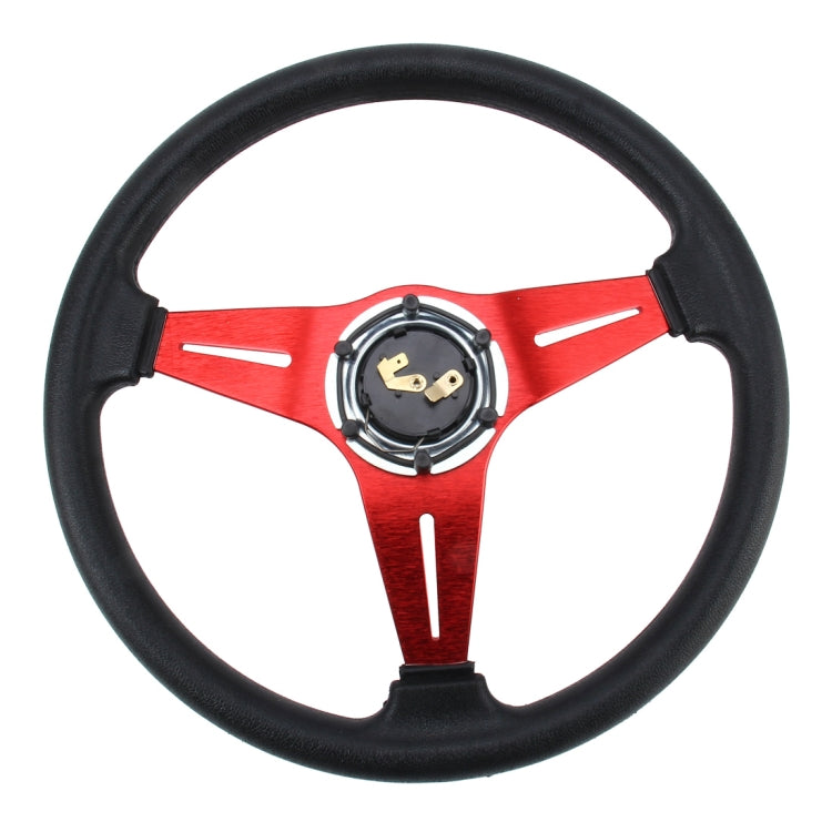 35cm PU Racing Sport Hand Wheel Car Modified Steering Wheel(Red) - Steering Wheel Accessories by PMC TechLife | Online Shopping South Africa | PMC TechLife | Buy Now Pay Later Mobicred