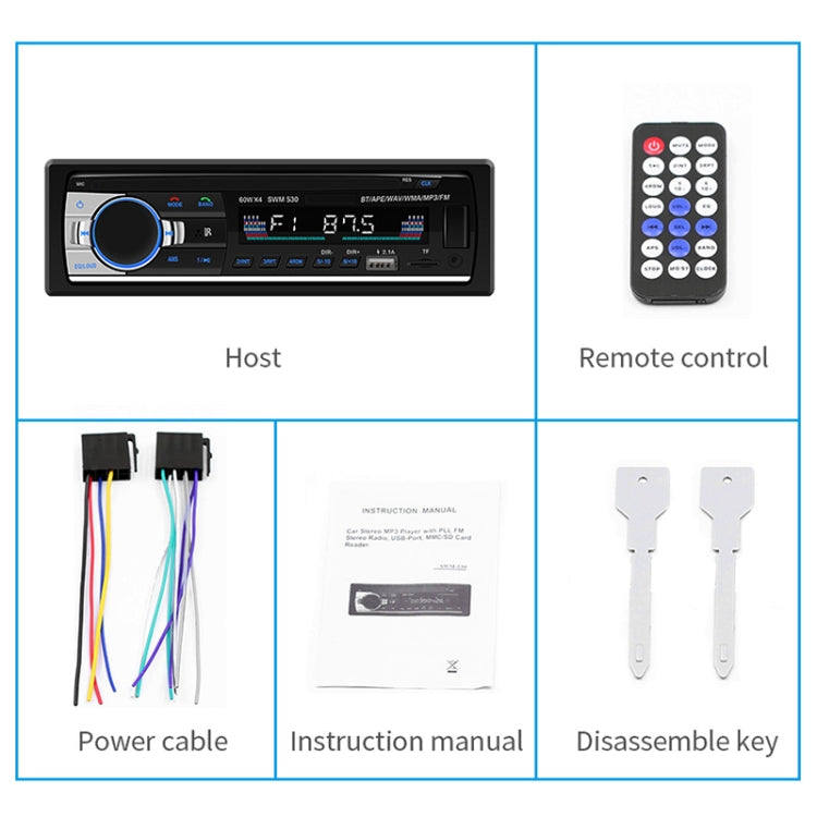 SWM-530 12V Universal Car Dual USB Charger Radio Receiver MP3 Player, Support FM & Bluetooth with Remote Control - free shipping - PMC TechLife - Order now!
