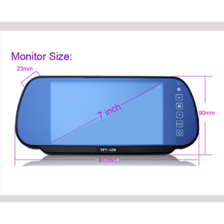 PZ-710 7.0 inch TFT LCD Car Rearview Mirror Monitor with Remote Control, Support Bluetooth / MP5 Player - Rearview Monitors by PMC TechLife | Online Shopping South Africa | PMC TechLife | Buy Now Pay Later Mobicred