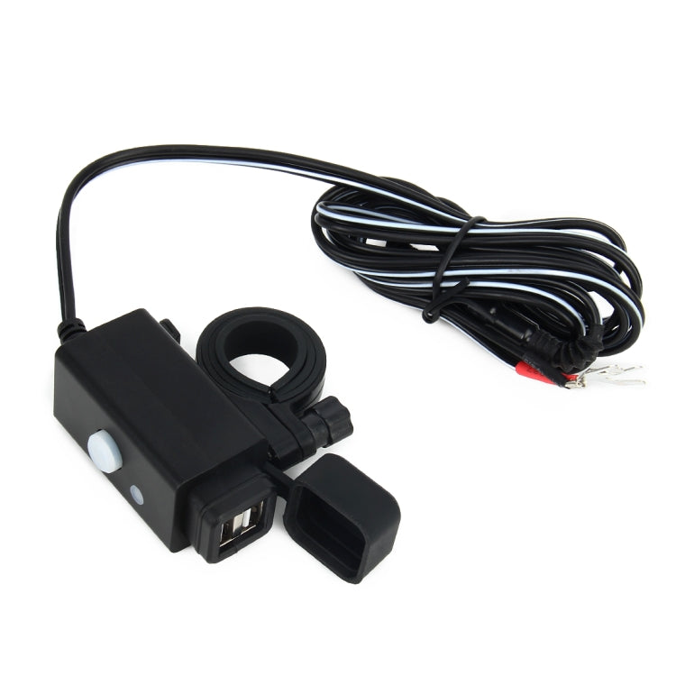 Waterproof Motorcycle USB Phone Charger Adapter with Power Switch 5V Dual Ports Smart Charging Power Socket, for Phone, Tablets, GPS - Electrical System by PMC Jewellery | Online Shopping South Africa | PMC Jewellery | Buy Now Pay Later Mobicred