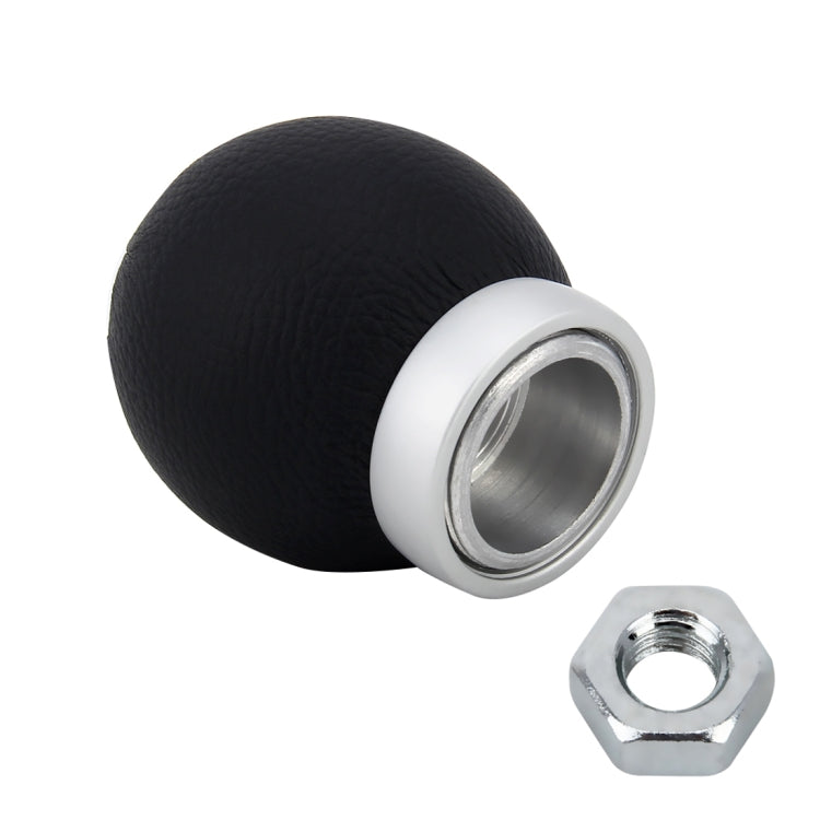 Universal Car Modified Shifter Black Leather Lever Manual 5-Speed Gear Shift Knob Adapter - Shift Knob by PMC TechLife | Online Shopping South Africa | PMC TechLife | Buy Now Pay Later Mobicred