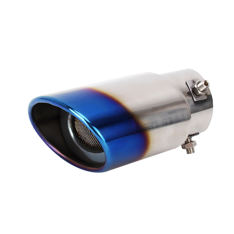 Universal Car Styling Stainless Steel Straight Bolt-on Exhaust Tail Muffler Tip Pipe with Mesh(Blue) - Exhaust Pipes by PMC TechLife | Online Shopping South Africa | PMC TechLife | Buy Now Pay Later Mobicred