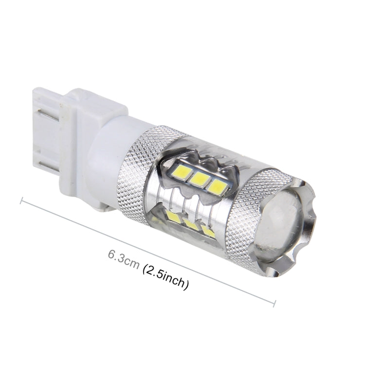 2 PCS T20 / 7440 5W 250LM 6000K Car Auto Turn Light Reversing Lights 16LEDs SMD-2835 Lamps, DC 12V(White Light) - Arrow Turn Lights by PMC Jewellery | Online Shopping South Africa | PMC Jewellery | Buy Now Pay Later Mobicred