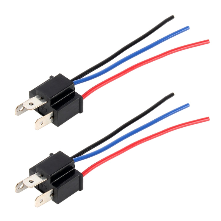 1 Pair H4 Bulb Holder Base Male Socket with Wire - Wires by PMC TechLife | Online Shopping South Africa | PMC TechLife | Buy Now Pay Later Mobicred