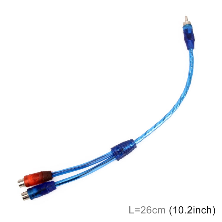 Car AV Audio Video 2 Female to 1 Male Aluminum Extension Cable Wiring Harness, Cable Length: 26cm - DIY Cables by PMC Jewellery | Online Shopping South Africa | PMC Jewellery