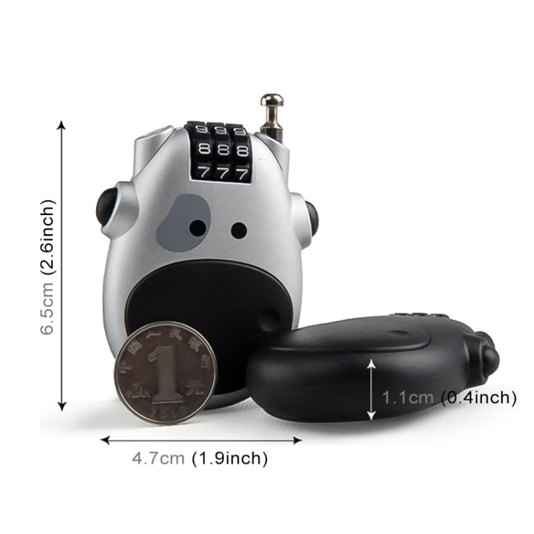 JASIT Portable Multifunction Cute Cow Travel Luggage Password Lock - Padlocks by PMC TechLife | Online Shopping South Africa | PMC TechLife