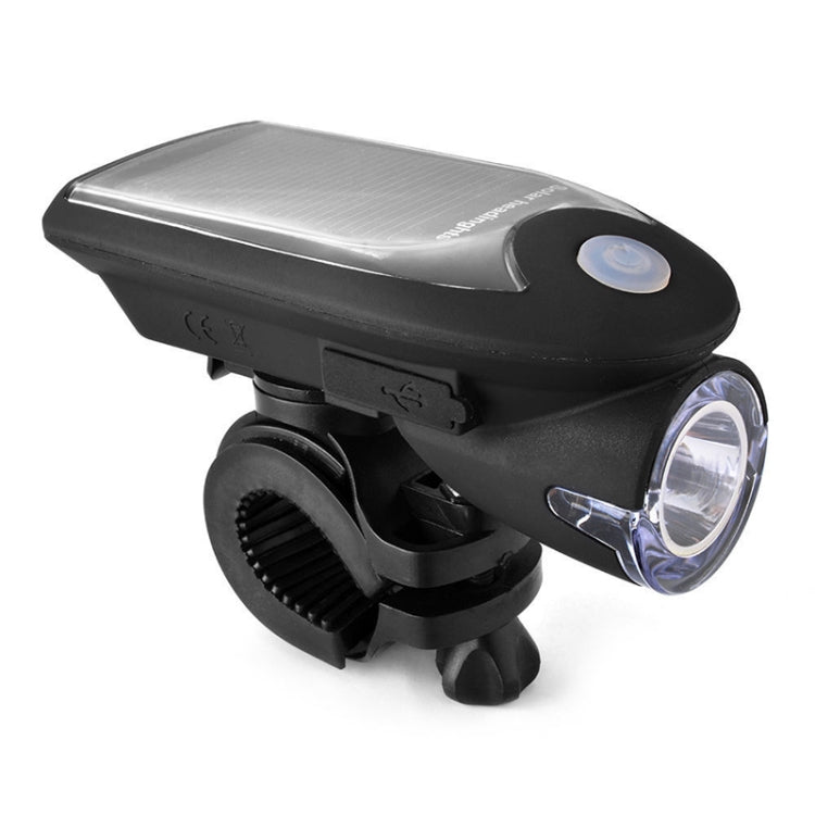 3W 240LM USB Solar Energy Motorcycle / Bicycle Front Light (Black) - Headlights by PMC TechLife | Online Shopping South Africa | PMC TechLife | Buy Now Pay Later Mobicred