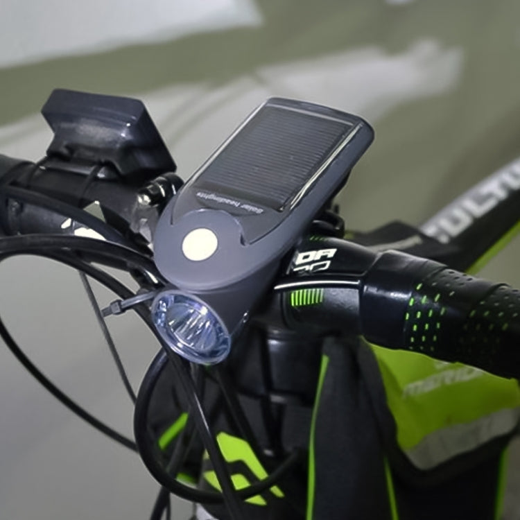3W 240LM USB Solar Energy Motorcycle / Bicycle Front Light (Black) - Headlights by PMC TechLife | Online Shopping South Africa | PMC TechLife | Buy Now Pay Later Mobicred