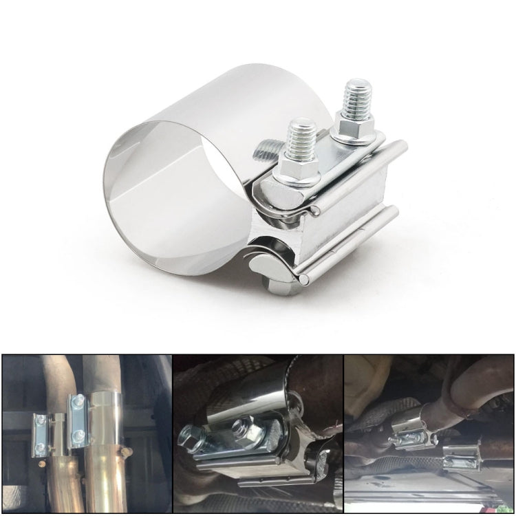 3 inch Car Turbo Exhaust Downpipe Stainless Steel Lap Joint Band Clamp - Booster Cable & Clip by PMC TechLife | Online Shopping South Africa | PMC TechLife | Buy Now Pay Later Mobicred