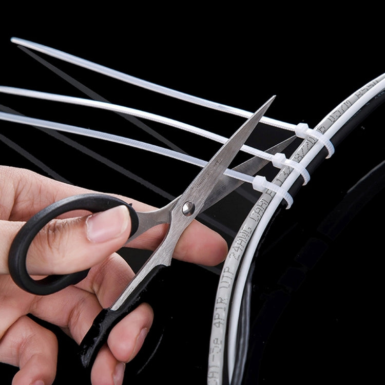 100pcs /Pack 8mm*200mm Nylon Cable Ties(Black) - Booster Cable & Clip by PMC TechLife | Online Shopping South Africa | PMC TechLife