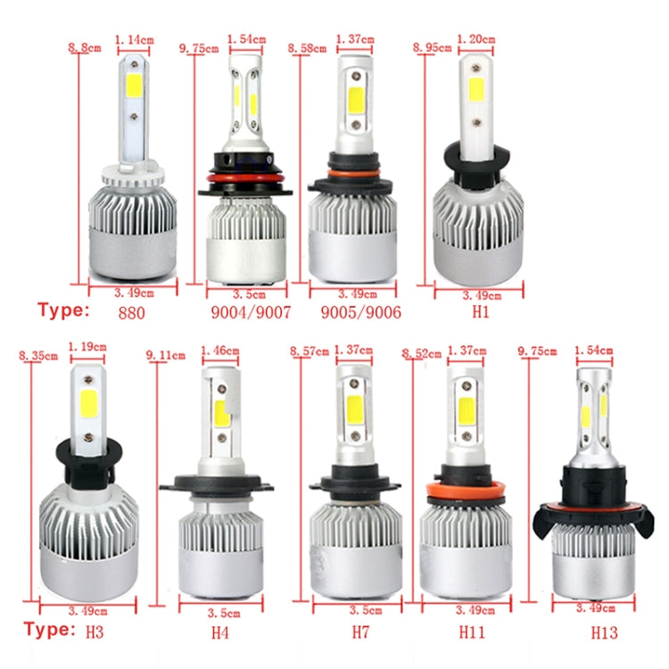 S2 2PCS H11 18W 1800LM 6500K 2 COB LED Waterproof IP67 Car Headlight Lamps, DC 9-32V(White Light) - LED Headlamps by PMC Jewellery | Online Shopping South Africa | PMC Jewellery | Buy Now Pay Later Mobicred