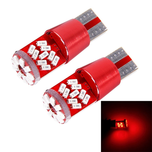 2 PCS T10 5W 27 SMD-3014 LEDs Car Clearance Light Lamp, DC 12V(Red Light) - Clearance Lights by PMC Jewellery | Online Shopping South Africa | PMC Jewellery | Buy Now Pay Later Mobicred