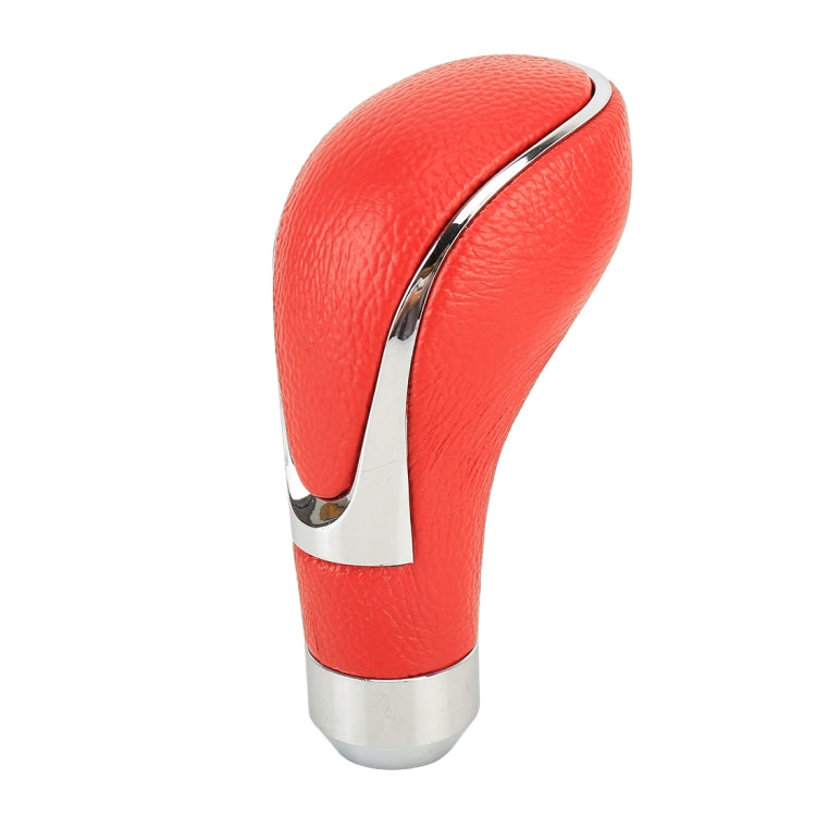 Universal Car PU Leather and Metal Gear Shift Knob Modified Auto Car Transmission Shift Lever Knob(Red) - Shift Knob by PMC Jewellery | Online Shopping South Africa | PMC Jewellery | Buy Now Pay Later Mobicred