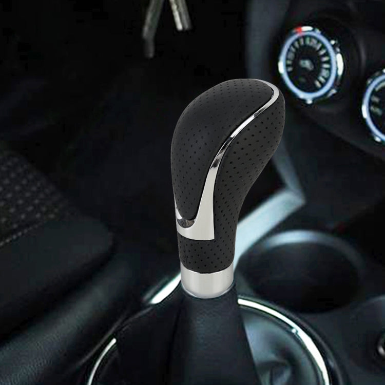 Universal Car PU Leather and Metal Gear Shift Knob Modified Auto Car Transmission Shift Lever Knob - Shift Knob by PMC TechLife | Online Shopping South Africa | PMC TechLife | Buy Now Pay Later Mobicred