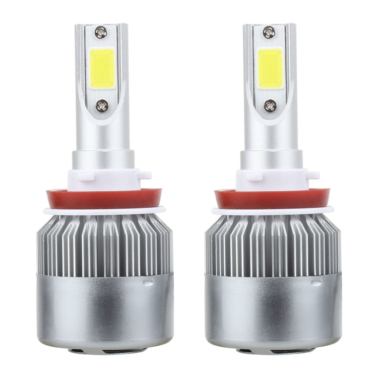 2 PCS H8/H9/H11 18W 1800 LM 6000K IP68 Casnbus Constant Current Car LED Headlight with 2 COB Lamps, DC 9-36V(White Light) - LED Headlamps by PMC Jewellery | Online Shopping South Africa | PMC Jewellery | Buy Now Pay Later Mobicred