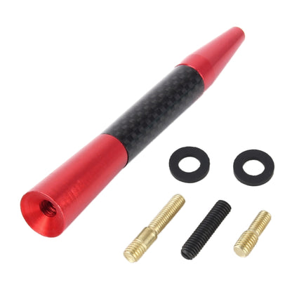 Short Aluminum Carbon Vehicle Car AM/FM Radio Antenna(Red) - Aerials by PMC Jewellery | Online Shopping South Africa | PMC Jewellery