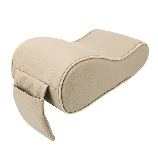 Universal Car PU Leather and Memory Foam Wrapped  Armrest Box Breathable Car Armrest Box Mat with Phone Holder Storage Bag(Khaki) - Stowing Tidying by PMC Jewellery | Online Shopping South Africa | PMC Jewellery | Buy Now Pay Later Mobicred