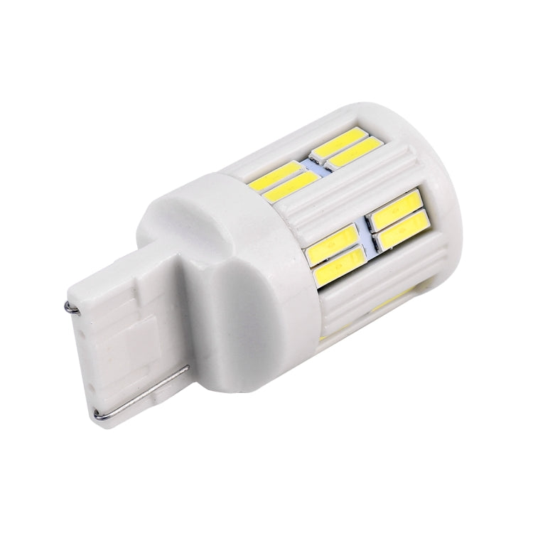 2 PCS T20 / 7440 3W DC 12V 6000K 200LM Car Auto Ceramics Turn Lights / Reversing Light 16LEDs SMD-7020 Lamps, with Projector Lens(White Light) - Brake Lights by PMC Jewellery | Online Shopping South Africa | PMC Jewellery | Buy Now Pay Later Mobicred