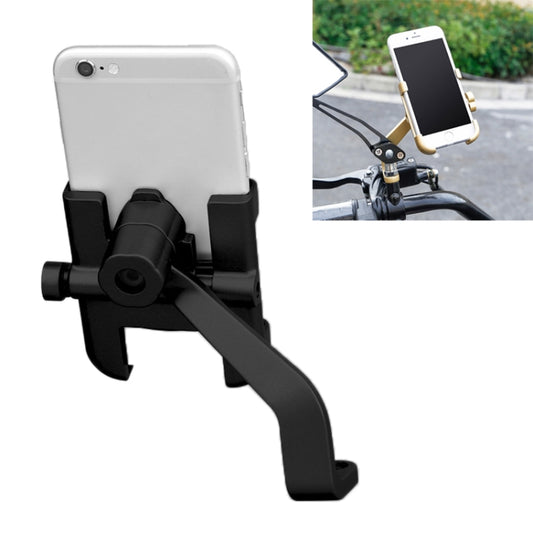 Motorcycle Rear View Mirror Aluminum Alloy Phone Bracket, Suitable for 60-100mm Device(Black) - Holder by PMC Jewellery | Online Shopping South Africa | PMC Jewellery | Buy Now Pay Later Mobicred