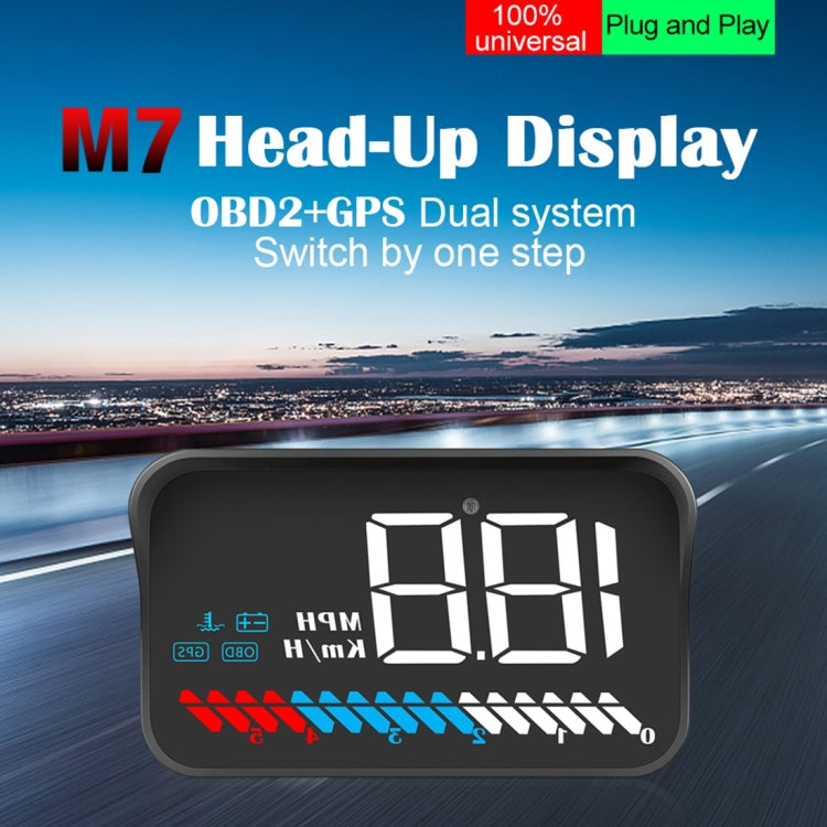 M7 3.5 inch Universal Car OBD2 + GPS HUD Vehicle-mounted Head Up Display Fuel Consumption - Head Up Display System by PMC TechLife | Online Shopping South Africa | PMC TechLife | Buy Now Pay Later Mobicred