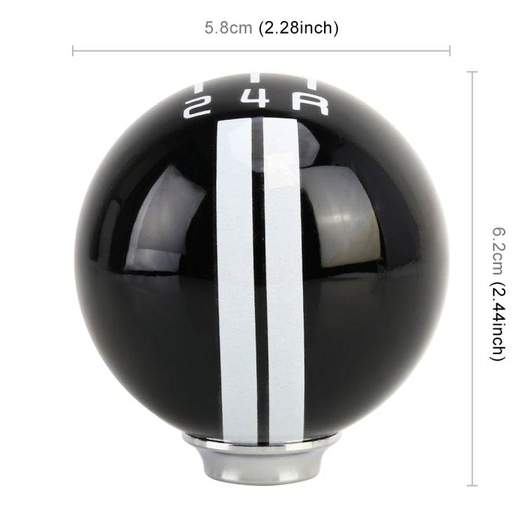 Universal Vehicle Ball Shape Modified Resin Shifter Manual 5-Speed Gear Shift Knob(Black White) - Shift Knob by PMC TechLife | Online Shopping South Africa | PMC TechLife | Buy Now Pay Later Mobicred